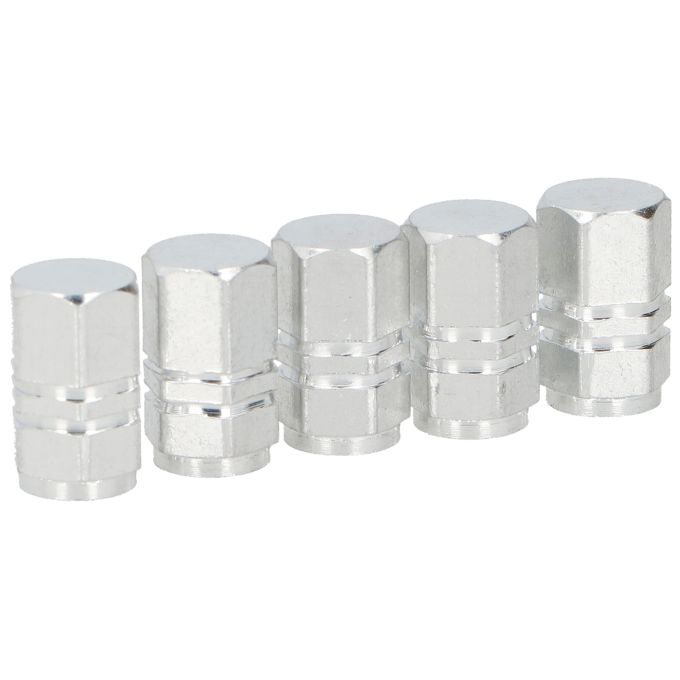 Καπάκια Βαλβίδων Ασημί Αλουμίνιο DUNLOP 5Τμχ