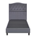 Κρεβάτι Μονό ArteLibre JUNIPER Γκρι Ύφασμα Για Στρώμα 90x200cm