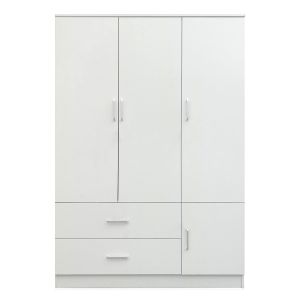 Ντουλάπα ArteLibre TUBEROSA Λευκό Μοριοσανίδα 120x50x180cm