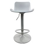 Σκαμπό Bar ArteLibre QUERIDA Λευκό PP/Μέταλλο 44x45x58/81-79/102cm