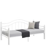 Καναπές Κρεβάτι ArteLibre PECOS Λευκό Μέταλλο Για Στρώμα 90x190cm