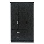 Ντουλάπα ArteLibre FRITILLARIA Μαύρο Μοριοσανίδα 89x42x181cm