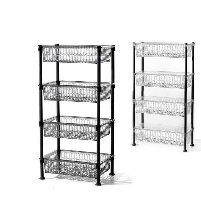 Ραφιέρα πλαστικό 40x30x82cm Σε 2 Σχέδια