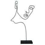 Διακοσμητικό ArteLibre Πρόσωπο Μαύρο Μέταλλο 8x22.5x40.5cm