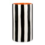 Βάζο Ριγέ Κεραμικό Μαύρο Λευκό D9X17Cm D9X17Cm