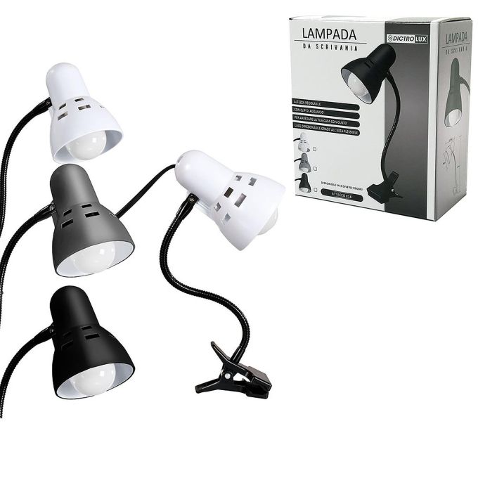 Φωτιστικό Γραφείου Με Μανταλάκι Μέταλλο/Πλαστικό 30cm Σε 3 Χρώματα