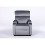 Πολυθρόνα Ανακλινόμενη ArteLibre RANA Γκρι Βελούδο 80x95x103cm