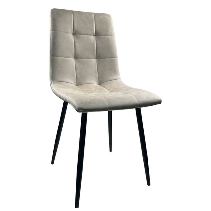 Καρέκλα Τραπεζαρίας ArteLibre YUCATAN Μπεζ/Μαύρο PU/Μέταλλο 44x55x86cm