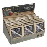 Μαυροπίνακας Μίνι Μαγνητικός Με Μαρκαδόρο Και Βάση Ξύλο 10cm