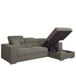 Καναπές Κρεβάτι Γωνιακός ArteLibre Δεξιά Γωνία ELOISE Taupe 260x170x75-90cm