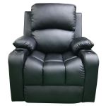 Πολυθρόνα ArteLibre Relax BELLADONA Μαύρο PU 91x102x112cm