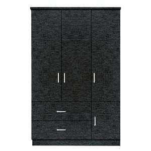 Ντουλάπα ArteLibre TUBEROSA Μαύρο Μοριοσανίδα 120x50x180cm