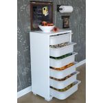 Ντουλάπι ArteLibre Με 6 Θέσεις BANDELE Λευκό Πλαστικό/Μοριοσανίδα 88x45.5x30cm