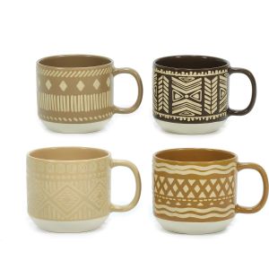 Κούπα 41cl Ethnic Σχέδιο Κεραμικό Φ8.5x11cm Σε 4 Σχέδια