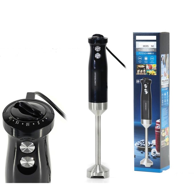 Μπλέντερ Immersione 600W 2Ταχύτητες Μαύρο/Ανοξείδωτο Ατσάλι 1.2m
