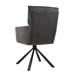 Πολυθρόνα ArteLibre WYATT Σκούρο Γκρι Ύφασμα/Μέταλλο 60x67x93cm