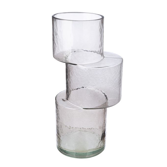 Βάζο 'Levels' Γυαλί Γκρι 11.5x13.5x28.5cm
