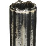 Βάζο ArteLibre Φλάουτο Χειροποίητο Ασημί Γυαλί 9x9x26.5cm