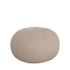 Πουφ Σκαμπό ArteLibre GULRU Αποσπώμενο Κάλυμμα Μπεζ Πλεκτό 50x50x35cm