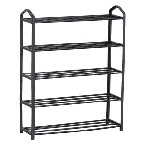 Παπουτσοθήκη ArteLibre DOZER Με 5 Ράφια Μαύρο Μέταλλο 62x20x79cm