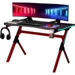 Γραφείο Gaming ArteLibre VADER RGB Μαύρο/Κόκκινο Ξύλο/Μέταλλο 120x65x75cm