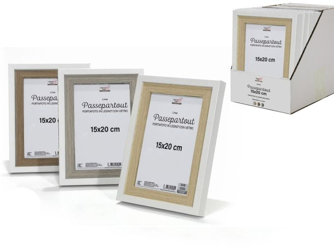 Κορνίζα 15x20cm Ξύλο/Γυαλί Σε 3 Αποχρώσεις