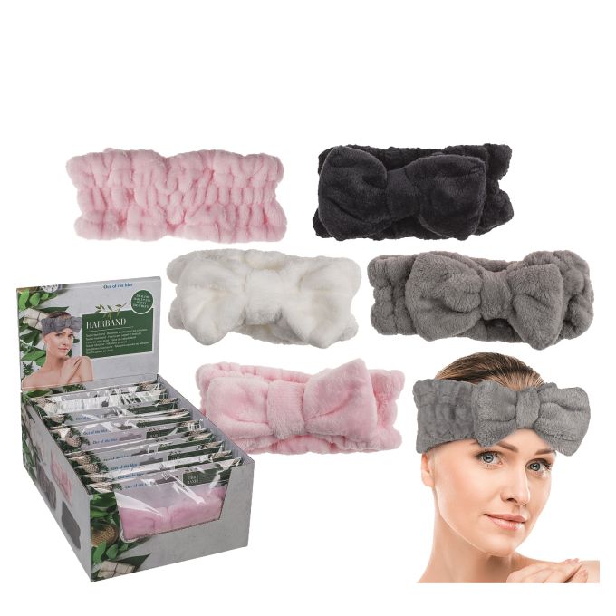 Κορδέλα Μαλλιών Με Παπιγιόν 100% Polyester 20x8cm Σε 4 Χρώματα
