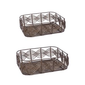 Καλάθι Αποθήκευσης Καφέ Ρατάν