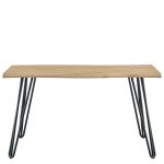 Τραπέζι Τραπεζαρίας ArteLibre BRANWELL Sonoma/Μαύρο Μέταλλο/Μοριοσανίδα 160x80x77.5cm