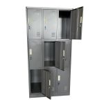 Φοριαμός ArteLibre 9 Θέσεων EARNUR Σκούρο Γκρι Μέταλλο 90x45x185cm