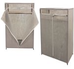 Ντουλάπα Ρούχων Taupe Ύφασμα/Μέταλλο 90x50x160cm