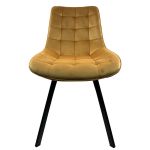 Καρέκλα Τραπεζαρίας ArteLibre BRISA Μπεζ/Μαύρο Βελούδο/Μέταλλο 53x60x85cm