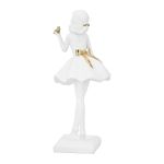 Φιγούρα Γυναίκα Πολύ Λευκό Χρυσό 11X11X24Cm 11X11X24Cm