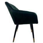 Καρέκλα Τραπεζαρίας ArteLibre ESPERANZA Πράσινο/Μαύρο Βελούδο/Μέταλλο 56x60x81cm