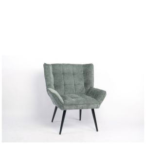 Πολυθρόνα ArteLibre TIVA Πράσινο Ύφασμα Σενίλ/Μέταλλο 84x78x77cm