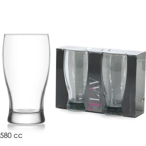 Ποτήρια Μπίρας Belek Διαφανή/Γυαλί 580cc 2Τμχ