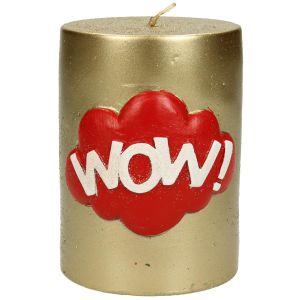 Κερί ArteLibre 'Wow!' Χρυσό 7.5x7.5x10cm