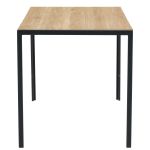 Τραπέζι Τραπεζαρίας ArteLibre CRESTMERE Sonoma/Μαύρο Μέταλλο/Μοριοσανίδα 120x70x75cm