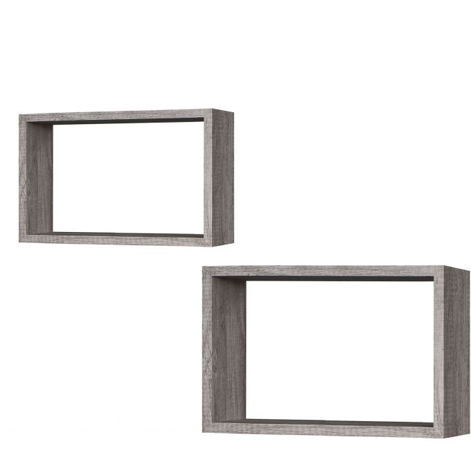 Ράφια Γκρι Δρυς 40x27x12cm/36.5x23.5x12cm 2Τμχ