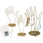 Μπιζουτιέρα Χέρι Χρυσό Μέταλλο 16x10x26.5cm