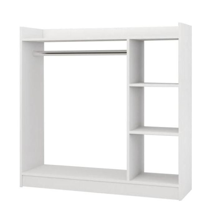 Κρεμάστρα Δαπέδου ArteLibre ZOLA Λευκό Μοριοσανίδα/Μέταλλο 123.6x35x120cm