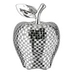 Διακοσμητικό Αντικείμενο Apple Κεραμικό Ασημί χρώμα D11X15Cm D11X15Cm