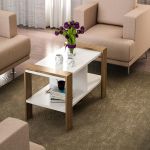 Τραπεζάκι Σαλονιού ArteLibre ARSIDA Λευκό/Καρυδί Μοριοσανίδα/Μελαμίνη 90x60x42cm