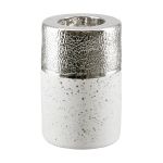 Θήκη Ρεσώ ArteLibre Λευκό/Ασημί Κεραμικό 8.5x8.5x13cm