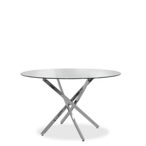 Τραπέζι ArteLibre PHLAX Διάφανο Γυαλί Φ120x74cm