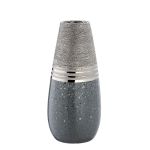 Βάζο ArteLibre Ασημί/Γκρι Κεραμικό 13x13x30cm