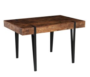 Τραπέζι Τραπεζαρίας ArteLibre MOTHMA Καρυδί/Μαύρο MDF/Μέταλλο 120x80x75cm