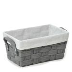 Καλάθι Αποθήκευσης Γκρι Polyester 33x21x16cm