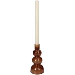 Κηροπήγιο ArteLibre Καφέ Γυαλί 8x8x16cm