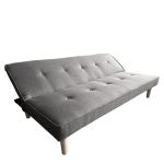 Καναπές Κρεβάτι Τριθέσιος ArteLibre MARILINA Γκρι Ύφασμα 181x86x75cm